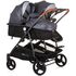 Carucior gemeni Chipolino Duo Smart 2 in 1 silver grey, Culoare: Gri/Negru, Model: gemeni,poza 3