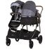 Carucior gemeni Chipolino Duo Smart 2 in 1 silver grey, Culoare: Gri/Negru, Model: gemeni,poza 6