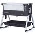 Patut Co-Sleeper Chipolino Baby Boss anthracite, Culoare: Gri, Dimensiuni: 95x65 - poza 8 - ExclusivMAG.ro