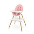 Scaun de masa transformabil Caretero TUVA Pink, Culoare: Roz  - ExclusivMAG.ro Scaun de masa transformabil Caretero TUVA Pink, Culoare: Roz