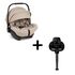 Scoica auto i-size Nuna ARRA Next Biscotti + Baza isofix BASE next i-Size, testata ADAC, Culoare: Bej, Grupa: 0-13kg (0 luni - 12 luni)