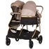 Carucior gemeni Chipolino Duo Smart 2 in 1 golden beige, Culoare: Crem, Model: gemeni,poza 6