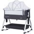 Patut Co-Sleeper Chipolino Baby Boss anthracite, Culoare: Gri, Dimensiuni: 95x65 - poza 2 - ExclusivMAG.ro