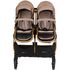 Carucior gemeni Chipolino Duo Smart 2 in 1 golden beige, Culoare: Crem, Model: gemeni,poza 9