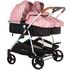 Carucior gemeni Chipolino Duo Smart 2 in 1 flamingo, Culoare: Roz, Model: gemeni - poza 2 - ExclusivMAG.ro