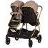 Carucior gemeni Chipolino Duo Smart 2 in 1 golden beige, Culoare: Crem, Model: gemeni,poza 5