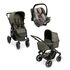 Carucior 3 in 1 Salsa 4 AIR Set Wheat ABC Design, Culoare: Verde inchis, Model: 3 in 1  - ExclusivMAG.ro