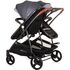 Carucior gemeni Chipolino Duo Smart 2 in 1 silver grey, Culoare: Gri/Negru, Model: gemeni,poza 4
