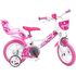 Bicicleta copii Dino Bikes 12' Little Heart alb si roz, Culoare: Roz, Dimensiuni: 12 inch,poza 2