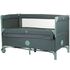 Patut pliabil Chipolino Relax pine linen cu laterala culisanta, Culoare: Verde inchis, Dimensiuni: 120x60