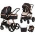 Carucior Chipolino Havana 3 in 1 obsidian gold, Culoare: Negru/Auriu, Model: 3 in 1 - poza 2 - ExclusivMAG.ro