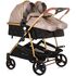 Carucior gemeni Chipolino Duo Smart 3 in 1 golden beige, Culoare: Crem, Model: gemeni - poza 3 - ExclusivMAG.ro