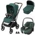 Sistem 3in1 Maxi-Cosi Leona2 + Oria + Pebble 360 PRO2 ESSENTIAL GREEN, Culoare: Verde, Model: 3 in 1  - ExclusivMAG.ro