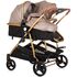 Carucior gemeni Chipolino Duo Smart 3 in 1 golden beige, Culoare: Crem, Model: gemeni - poza 4 - ExclusivMAG.ro