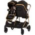Carucior gemeni Chipolino Duo Smart 3 in 1 obsidian gold, Culoare: Negru/Auriu, Model: gemeni,poza 6