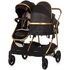 Carucior gemeni Chipolino Duo Smart 2 in 1 obsidian gold, Culoare: Negru/Auriu, Model: gemeni,poza 6
