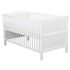 Patut din lemn BabyNeeds Nadia 140x70 cm, transformabil, Alb