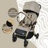 Carucior Sport AppeKids Upp, De la nastere la 22kg - Bubble Beige, Culoare: Crem, Model: sport,poza 5  - ExclusivMAG.ro Carucior Sport AppeKids Upp, De la nastere la 22kg - Bubble Beige, Culoare: Crem, Model: sport,poza 5
