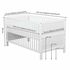 Patut din lemn BabyNeeds Nadia 140x70 cm, transformabil, Alb,poza 8