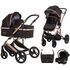 Carucior Chipolino Amore 3 in 1 obsidian gold, Culoare: Negru/Auriu, Model: 3 in 1  - ExclusivMAG.ro