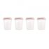 Set 4 Recipiente Ermetice gradate 250 ml Terra Blush Miniland, Culoare: Roz, Cantitate: 250ml