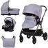 Carucior Chipolino Infinity 3 in 1 granite, Culoare: Gri deschis, Model: 3 in 1,poza 2