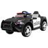 Masinuta electrica cu telecomanda GT Sport Police, roti EVA, scaun tapitat, putere 24V - Negru  - ExclusivMAG.ro