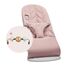 BabyBjorn - Balansoar Bliss Dusty Pink cu aspect delicat de petala, tesatura matlasata, cu bara de jucarii inclusa, Culoare: Roz