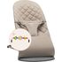 BabyBjorn - Balansoar Bliss Sand Grey din tesatura matlasata cu aspect Clasic, cu bara de jucarii inclusa, Culoare: Crem