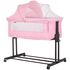 Patut co-sleeper si tarc Chipolino Zen flamingo, Culoare: Roz, Dimensiuni: 90x50  - ExclusivMAG.ro Patut co-sleeper si tarc Chipolino Zen flamingo, Culoare: Roz, Dimensiuni: 90x50