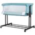 Patut co-sleeper si tarc Chipolino Zen pastel green, Culoare: Turquoise, Dimensiuni: 90x50,poza 4