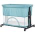 Patut co-sleeper si tarc Chipolino Zen pastel green, Culoare: Turquoise, Dimensiuni: 90x50,poza 8