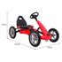 Kart cu pedale si roti gonflabile, varsta 3 ani+, 113x60x65 cm, Gokart STAR - Rosu, Culoare: Rosu,poza 6
