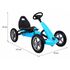 Kart cu pedale si roti gonflabile, varsta 3 ani+, 113x60x65 cm, Gokart STAR - Albastru, Culoare: Albastru,poza 5