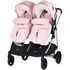 Carucior gemeni Chipolino Duo Smart 2 in 1 pink marshmallow, Culoare: Roz, Model: gemeni,poza 5