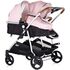 Carucior gemeni Chipolino Duo Smart 2 in 1 pink marshmallow, Culoare: Roz, Model: gemeni,poza 2