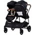 Carucior gemeni Chipolino Duo Smart 3 in 1 blackberry, Culoare: Negru, Model: gemeni,poza 5