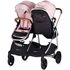 Carucior gemeni Chipolino Duo Smart 3 in 1 pink marshmallow, Culoare: Roz, Model: gemeni,poza 5