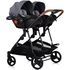 Carucior gemeni Chipolino Duo Smart 3 in 1 cloud, Culoare: Gri/Negru, Model: gemeni,poza 11