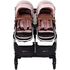 Carucior gemeni Chipolino Duo Smart 3 in 1 pink marshmallow, Culoare: Roz, Model: gemeni,poza 9