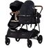 Carucior gemeni Chipolino Duo Smart 2 in 1 blackberry, Culoare: Negru, Model: gemeni,poza 5