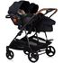 Carucior gemeni Chipolino Duo Smart 3 in 1 blackberry, Culoare: Negru, Model: gemeni,poza 10