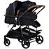 Carucior gemeni Chipolino Duo Smart 2 in 1 blackberry, Culoare: Negru, Model: gemeni,poza 2