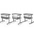 Patut co-sleeper, Lionelo, Aurora, 3 in 1, Cu leganare si setare unghiulara, Pana la 9 kg, 0 luni+, Gri, Culoare: Gri, Dimensiuni: 80x50,poza 12