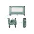 Patut pliabil Capri green Fillikid, Culoare: Verde, Dimensiuni: 120x60,poza 3
