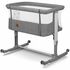 Patut co-sleeper, Lionelo, Aurora, 3 in 1, Cu leganare si setare unghiulara, Pana la 9 kg, 0 luni+, Gri, Culoare: Gri, Dimensiuni: 80x50,poza 3