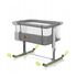 Patut co-sleeper, Lionelo, Aurora, 3 in 1, Cu leganare si setare unghiulara, Pana la 9 kg, 0 luni+, Gri, Culoare: Gri, Dimensiuni: 80x50,poza 9