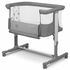 Patut co-sleeper, Lionelo, Aurora, 3 in 1, Cu leganare si setare unghiulara, Pana la 9 kg, 0 luni+, Gri, Culoare: Gri, Dimensiuni: 80x50,poza 4