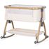 Patut co-sleeper Chipolino Charisma cu laterala culisanta cashmere wood, Culoare: Bej, Dimensiuni: 80x50,poza 6