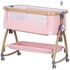 Patut co-sleeper Chipolino Charisma cu laterala culisanta powder pink wood, Culoare: Roz, Dimensiuni: 80x50,poza 5